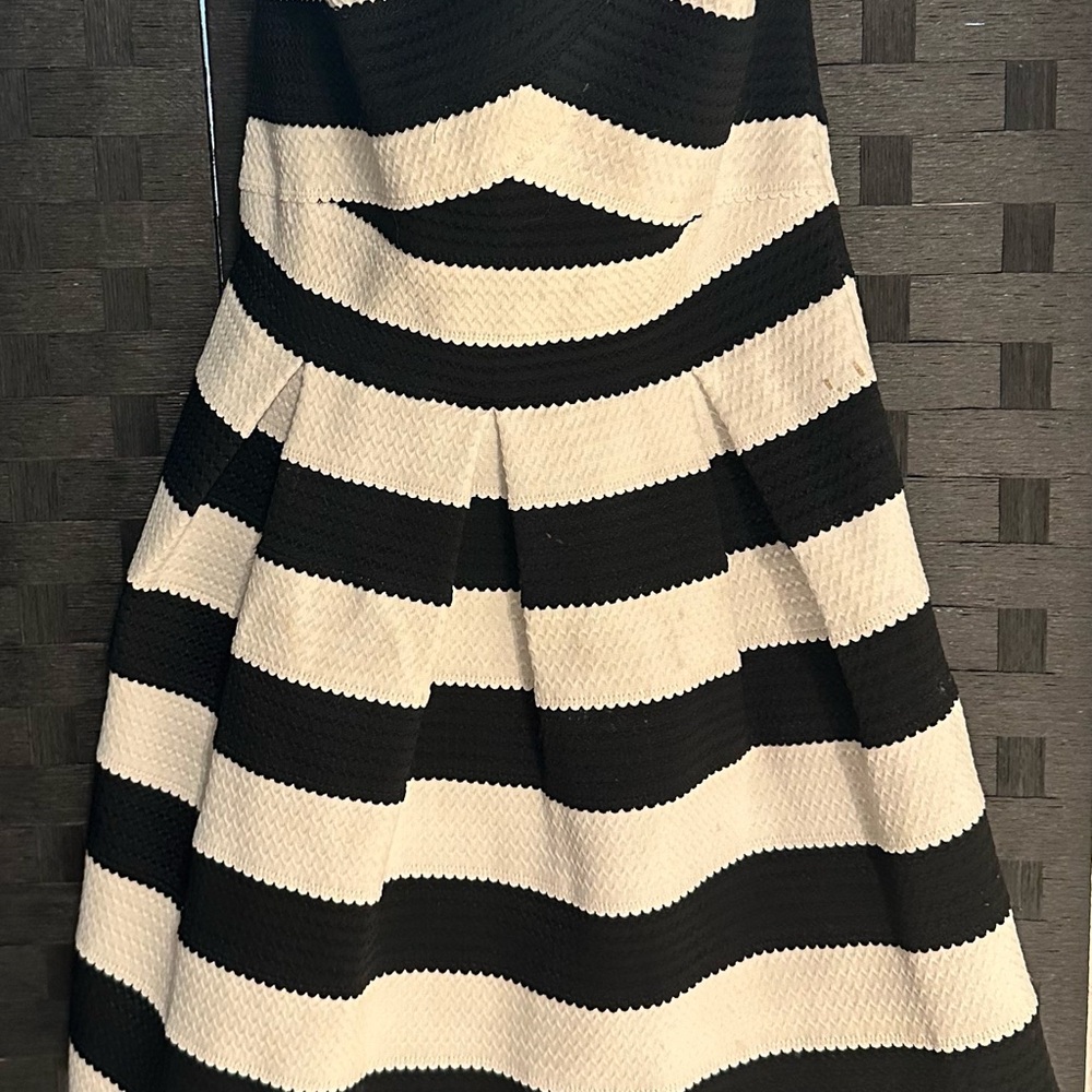 Express Black and White Striped Mini Dress